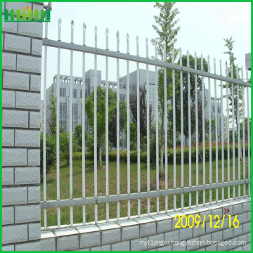 2-Rail flat top powder coated zinc steel fence for sale